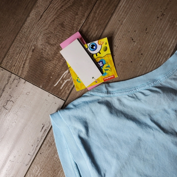 NWT Nickelodeon Women's SpongeBob Surfing Graphic Tank Top - Light Blue XXL - Picture 11 of 14